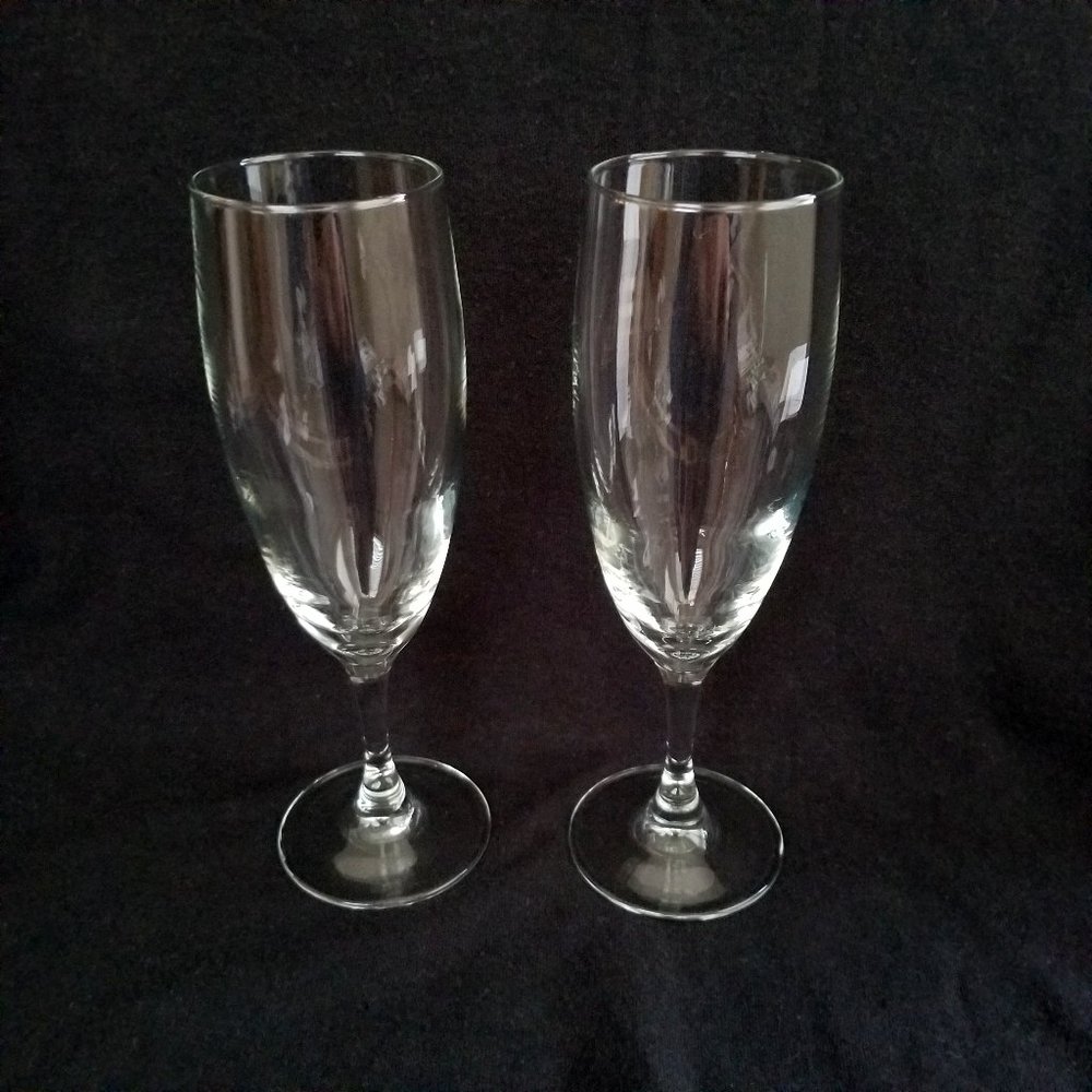 Two 6 oz. Flute Glasses